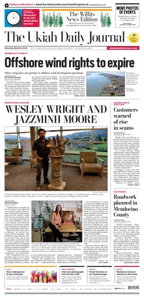 Cover of The Ukiah Daily Journal