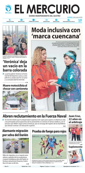 Cover of El Mercurio Ecuador
