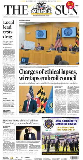 Cover of Baltimore Sun Sunday