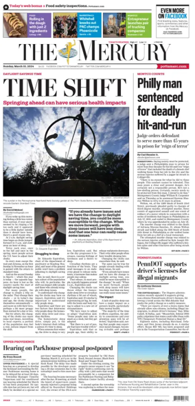 Cover of The Mercury (Pottstown, PA)