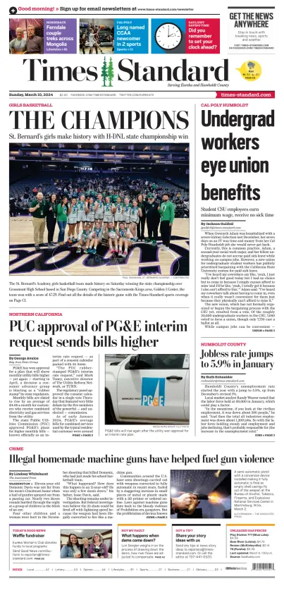 Cover of Times Standard (Eureka)