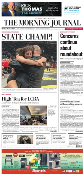 Cover of The Morning Journal (Lorain, OH)