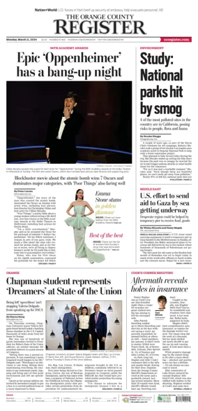 Cover of The Orange County Register