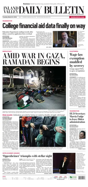 Cover of Inland Valley Daily Bulletin