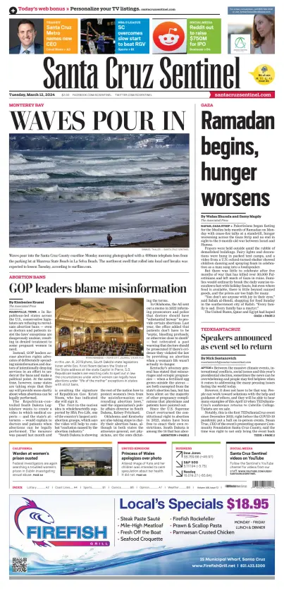 Cover of Santa Cruz Sentinel