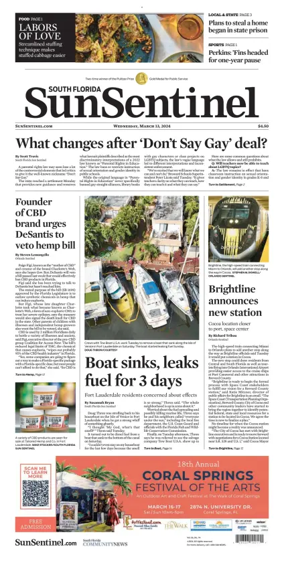 Cover of Sun Sentinel Broward Edition