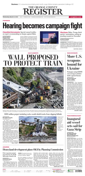 Cover of The Orange County Register