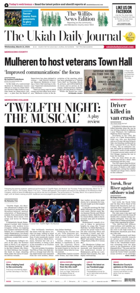 Cover of The Ukiah Daily Journal