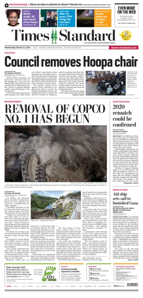 Cover of Times Standard (Eureka)