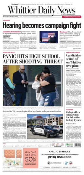 Cover of Whittier Daily News