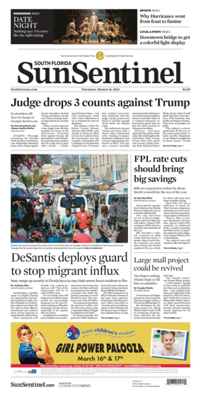 Cover of Sun Sentinel Broward Edition