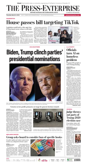 Cover of The Riverside Press-Enterprise