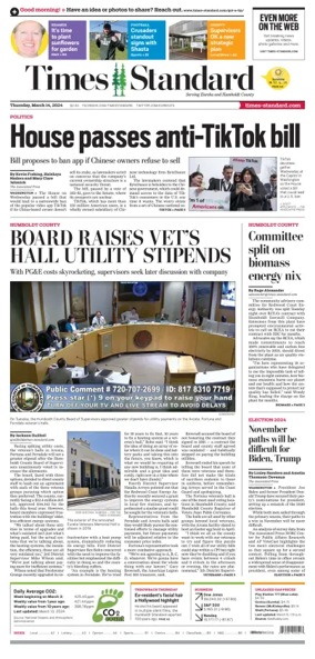 Cover of Times Standard (Eureka)