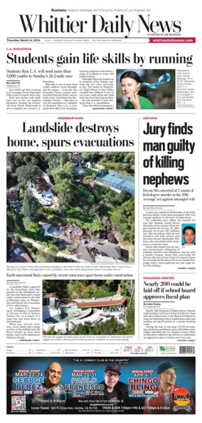 Cover of Whittier Daily News