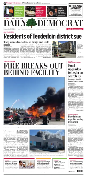 Cover of Daily Democrat (Woodland)