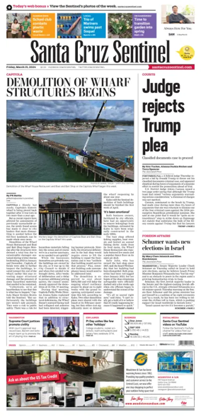 Cover of Santa Cruz Sentinel
