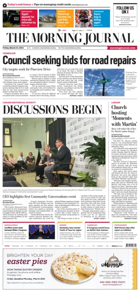 Cover of The Morning Journal (Lorain, OH)