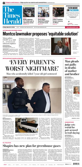 Cover of The Times Herald (Norristown, PA)