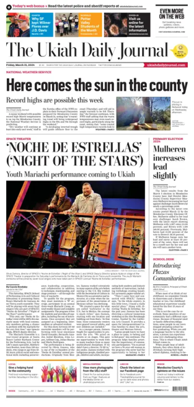 Cover of The Ukiah Daily Journal