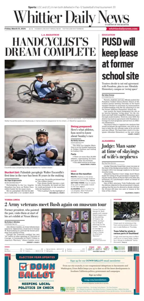 Cover of Whittier Daily News