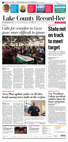 Cover of Lake County Record-Bee