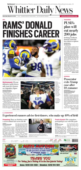 Cover of Whittier Daily News