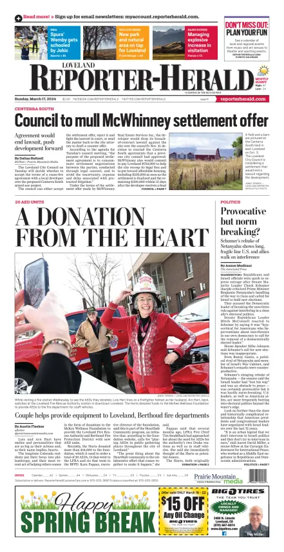 Cover of Loveland Reporter-Herald