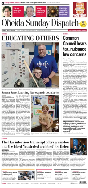 Cover of The Oneida Daily Dispatch (Oneida, NY)