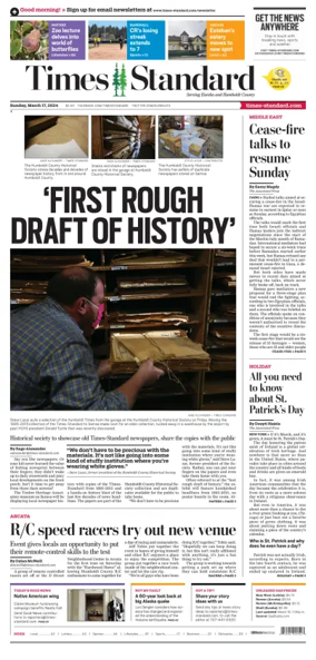 Cover of Times Standard (Eureka)