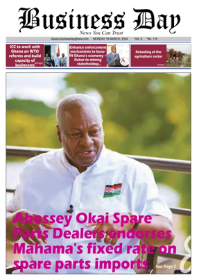 Cover of Business Day (Ghana)
