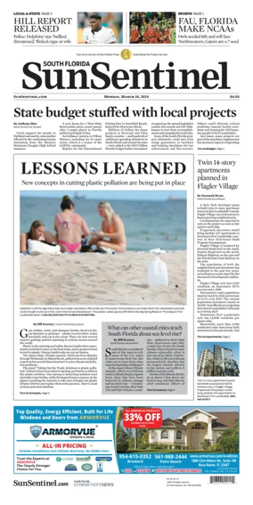 Cover of Sun Sentinel Palm Beach Edition