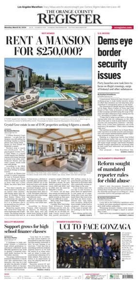 Cover of The Orange County Register