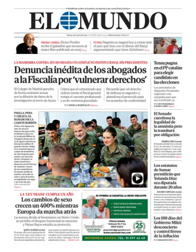 Cover of El Mundo Primera Edición Int