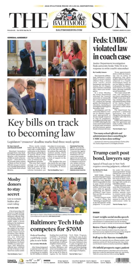 Cover of Baltimore Sun