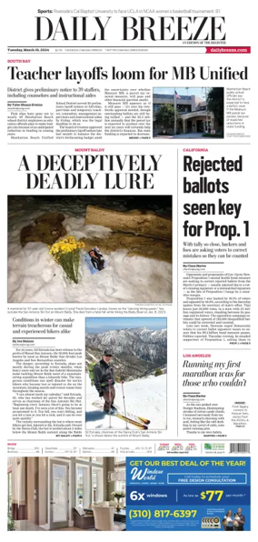 Cover of Daily Breeze (Torrance)