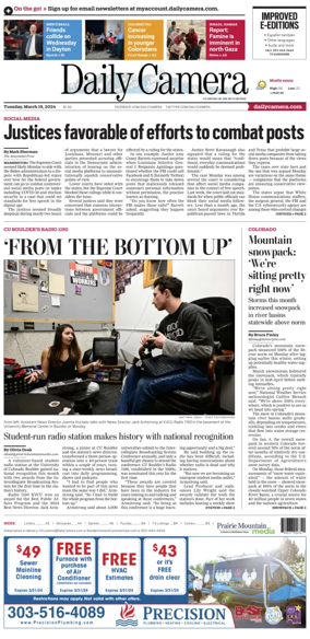 Cover of Daily Camera (Boulder)