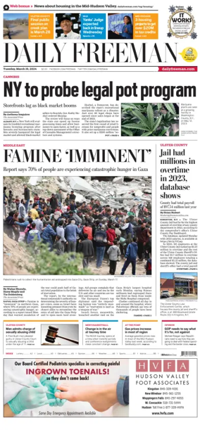 Cover of Daily Freeman (Kingston, NY)