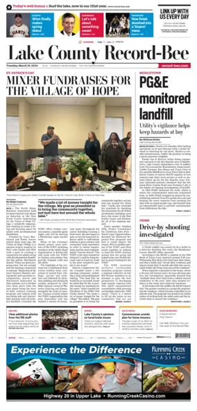 Cover of Lake County Record-Bee