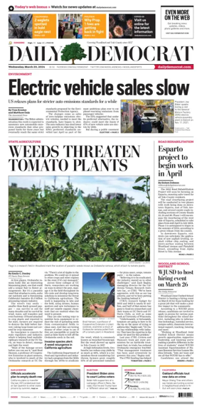 Cover of Daily Democrat (Woodland)