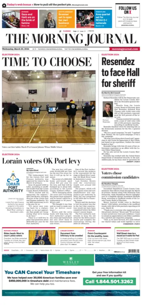 Cover of The Morning Journal (Lorain, OH)