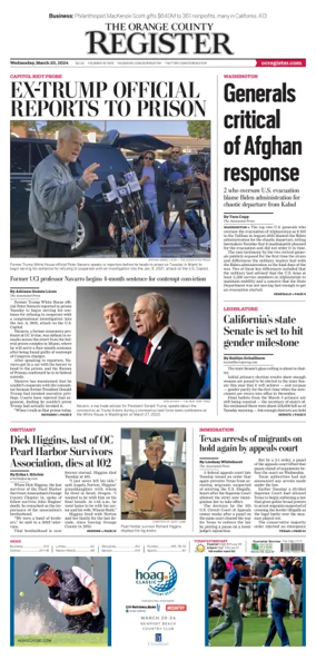 Cover of The Orange County Register