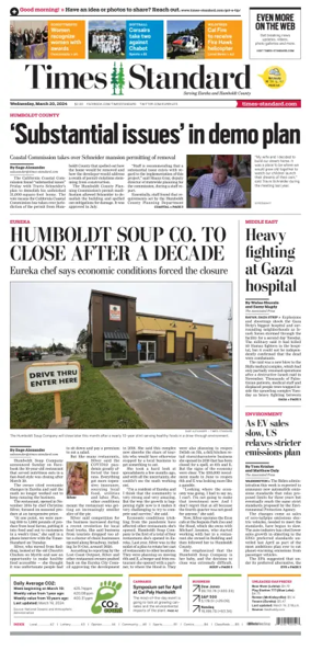 Cover of Times Standard (Eureka)