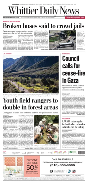 Cover of Whittier Daily News