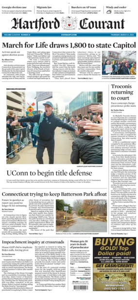 Cover of Hartford Courant