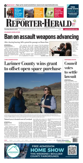 Cover of Loveland Reporter-Herald