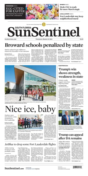 Cover of Sun Sentinel Broward Edition