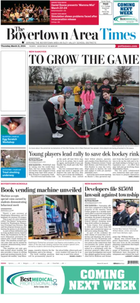 Cover of The Boyertown Area Times