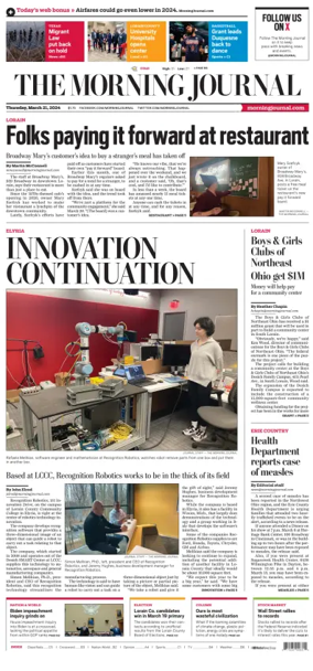 Cover of The Morning Journal (Lorain, OH)