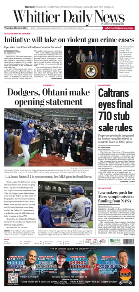 Cover of Whittier Daily News