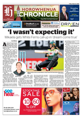 Cover of Horowhenua Chronicle